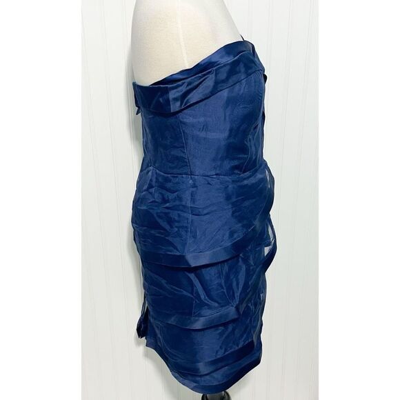 Fouy/Chov Couture New York Sweetheart Neck Mini Formal Cocktail‎ Dress Blue 8 - Picture 5 of 14